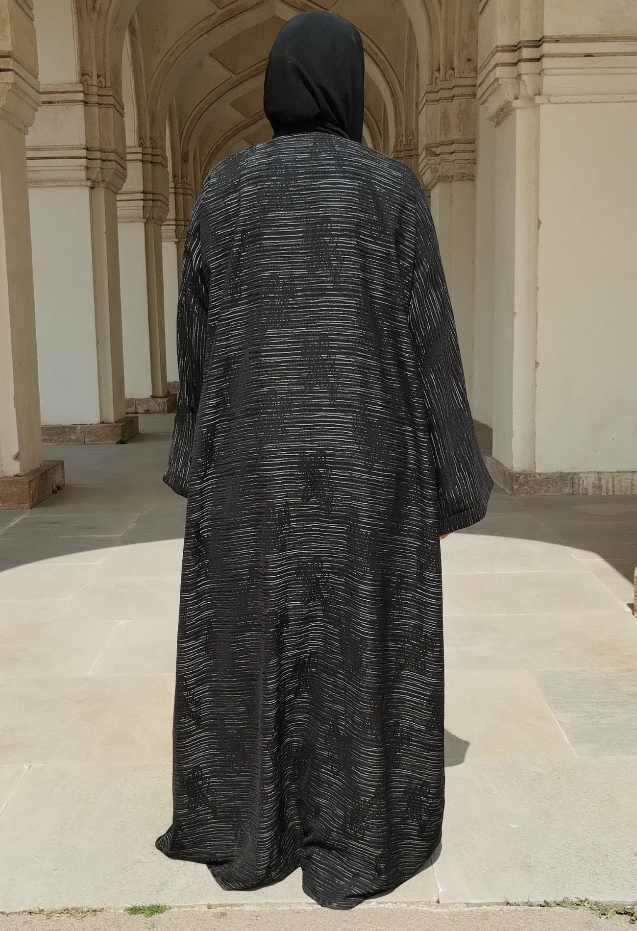 Two Tone Front Open Abaya