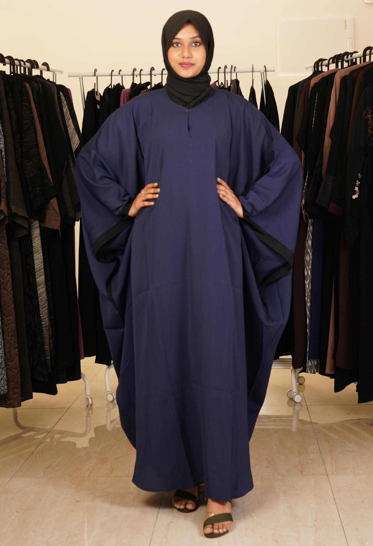 Navy Blue Kaftaan Abaya