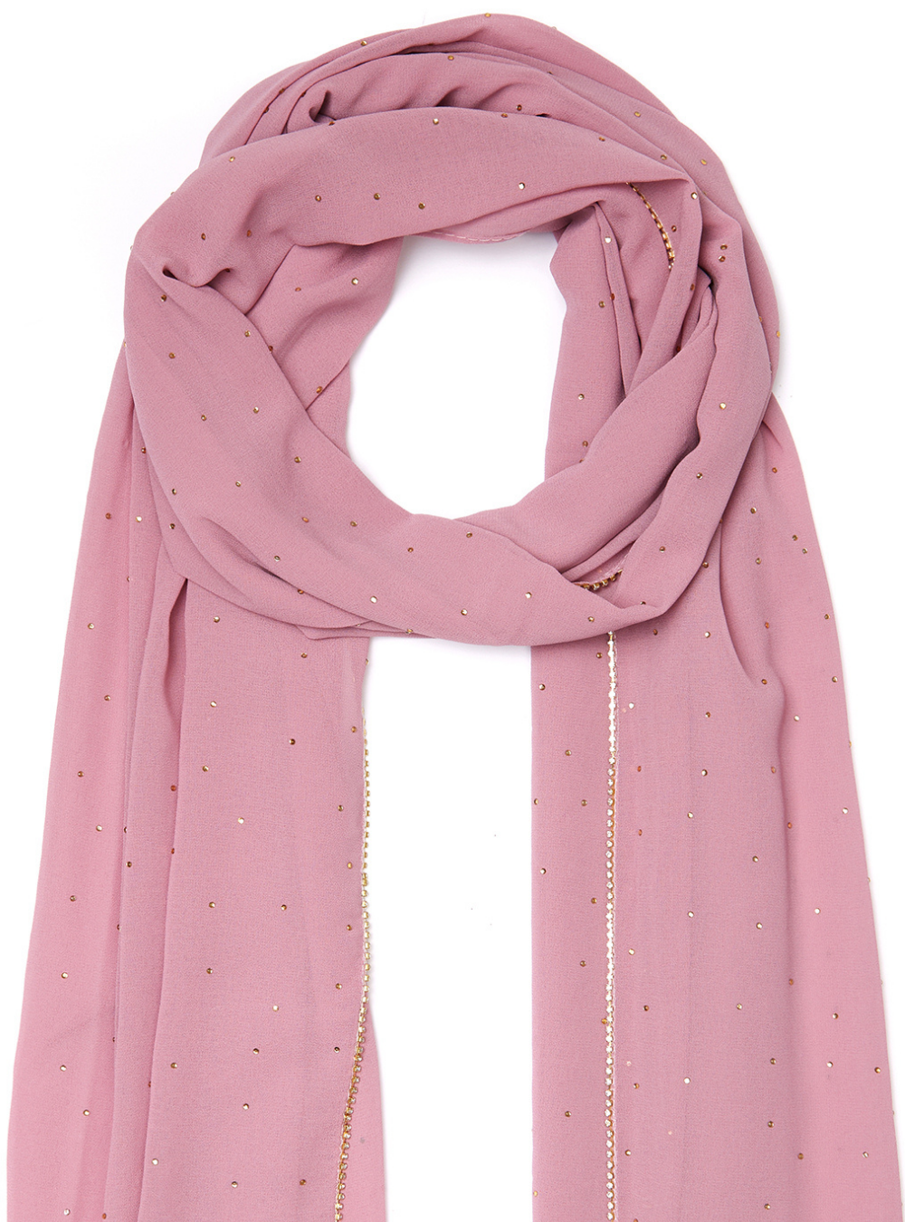 Pink Rhinestone Hijab