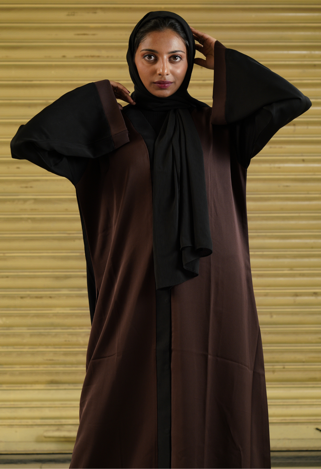 Two Tone Front Open Abaya