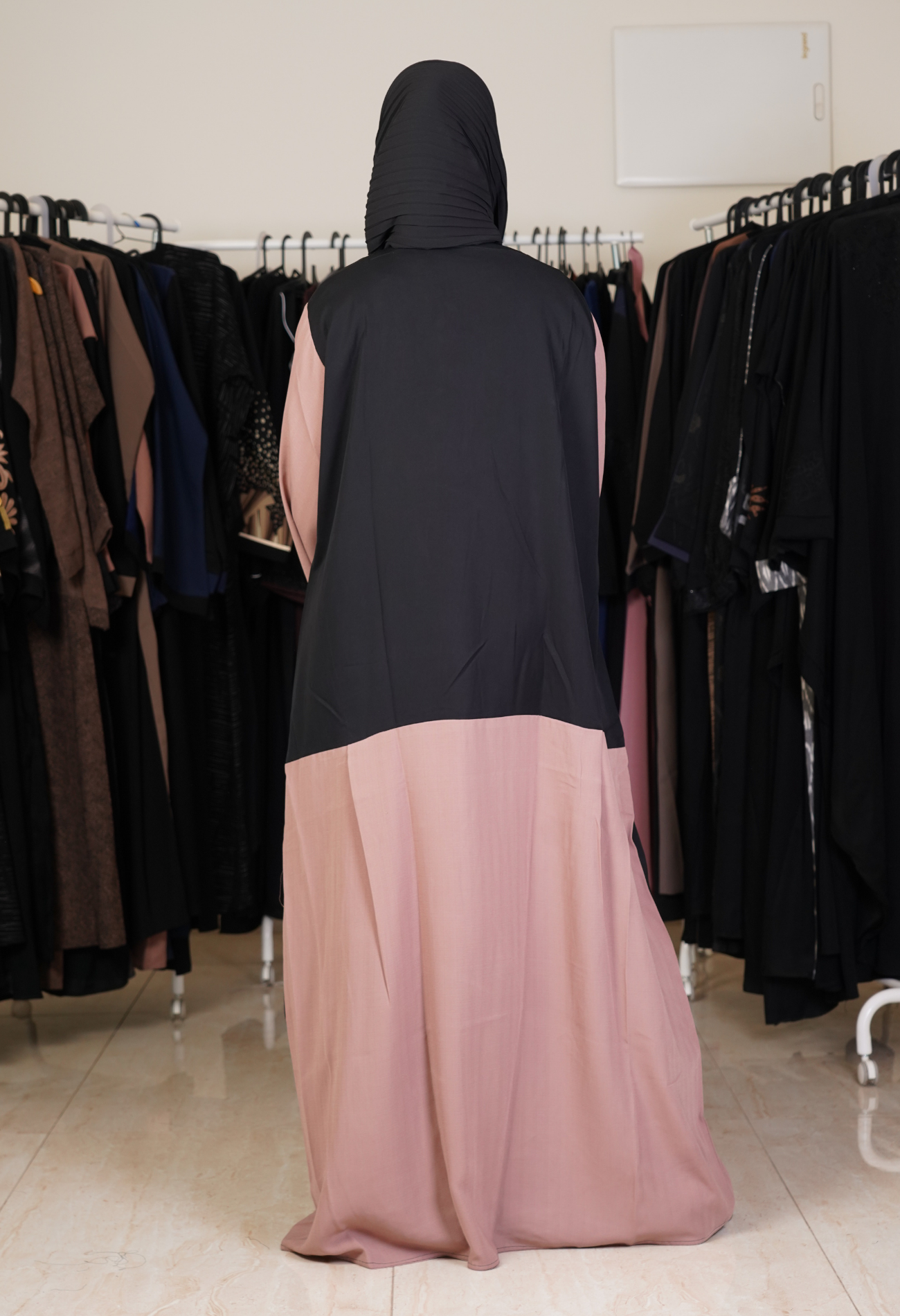 Two Tone Front Open Abaya- Abaya Project