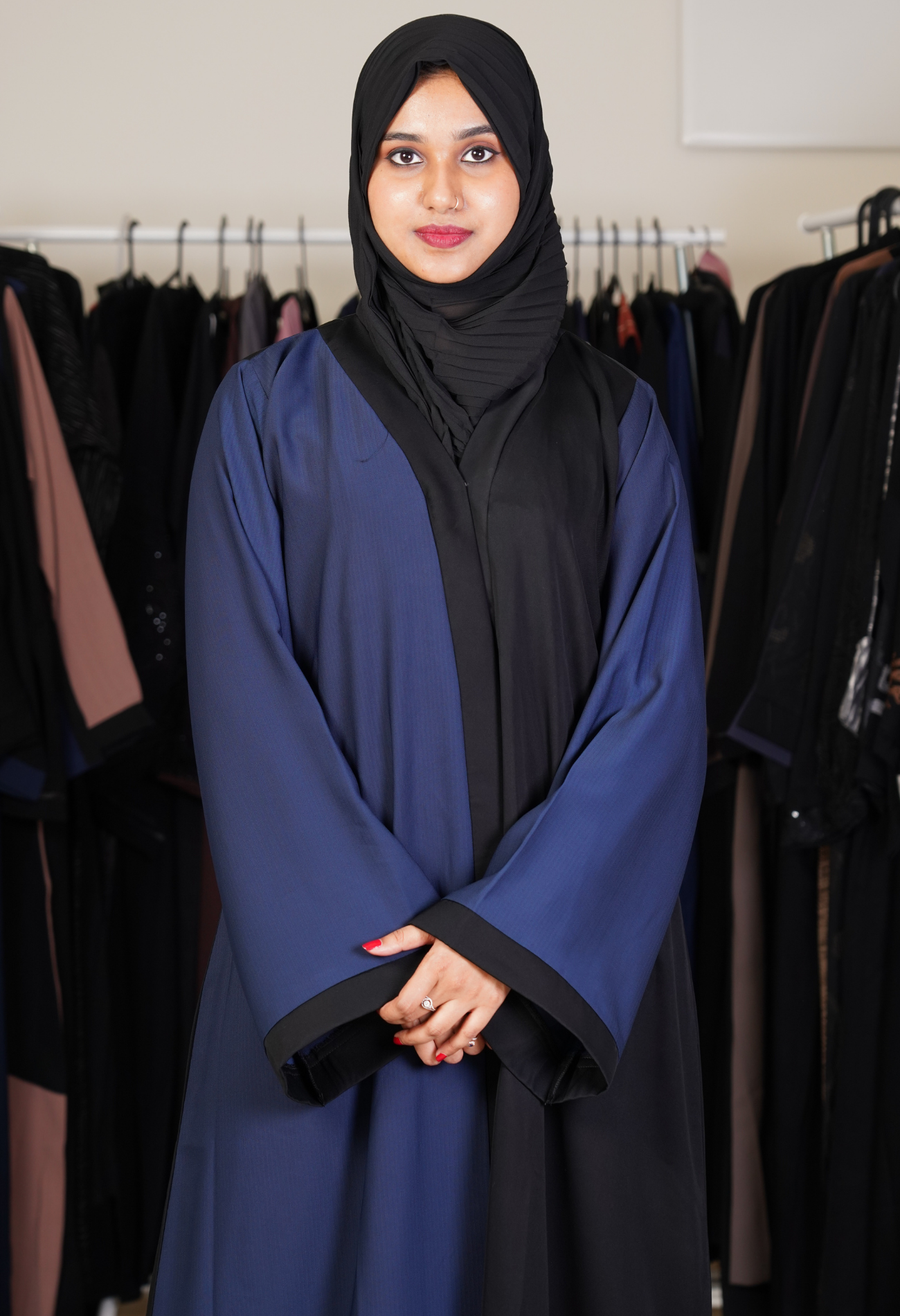 Two Tone Abaya Front Open Abaya
