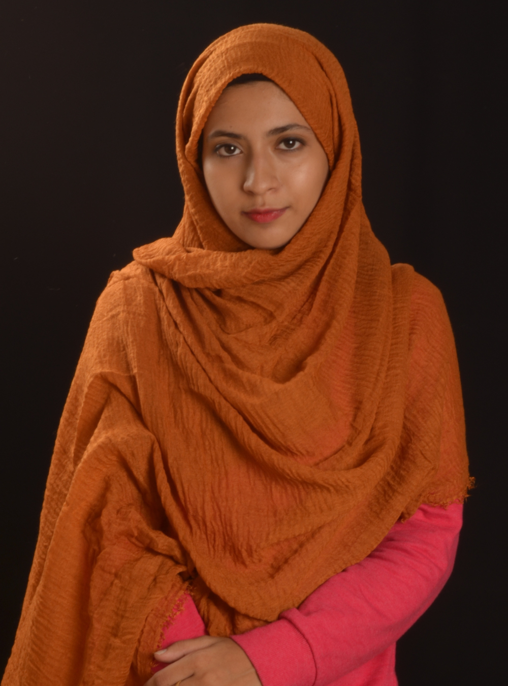 Brunt Orange Crinkle/Wrinkle Hijab