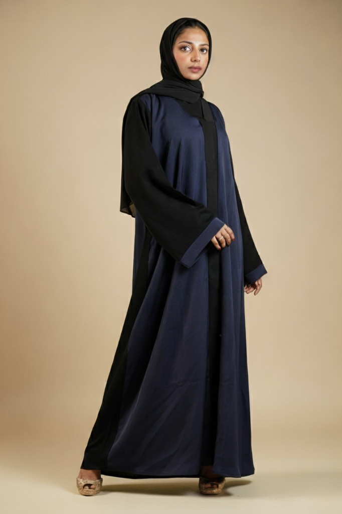 Two Tone Front Open Abaya