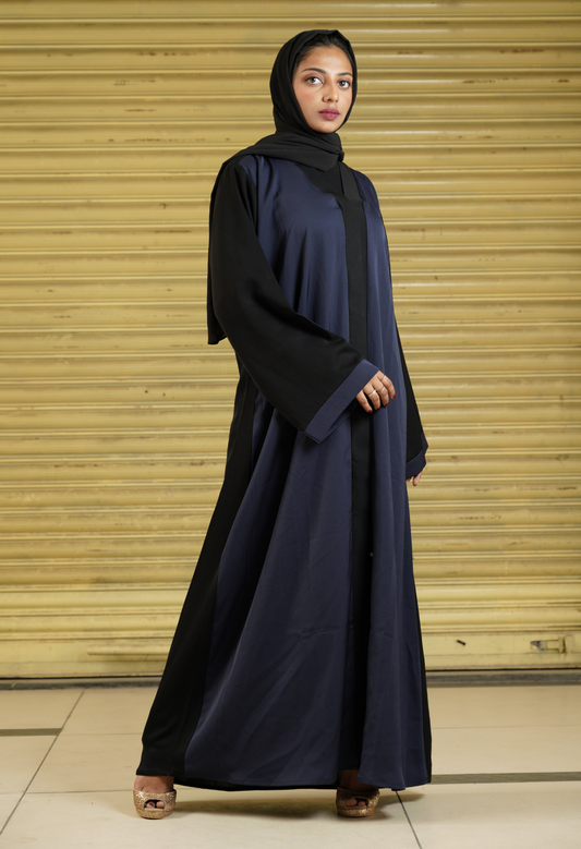 Two Tone Front Open Abaya