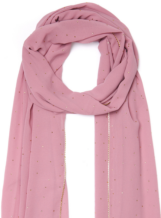 Pink Rhinestone Hijab