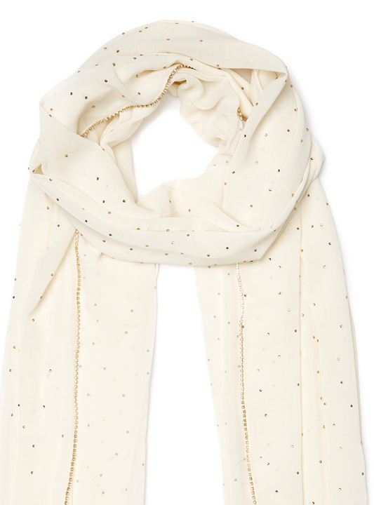 White Rhinestone Hijab