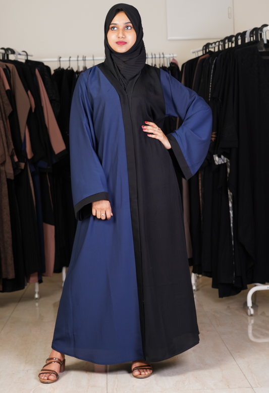 Two Tone Abaya Front Open Abaya