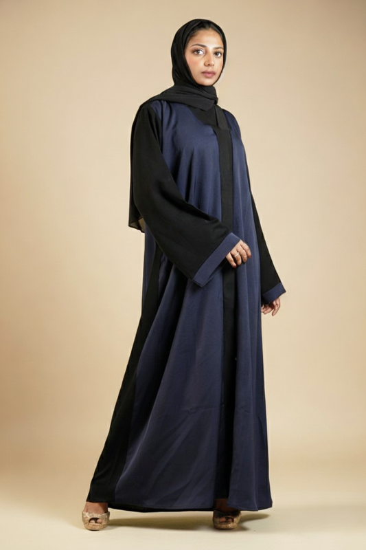 Two Tone Front Open Abaya